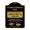 Signmission Permit Parking Unauthorized Vehicles Ticketed Vehicles w/o Permits W Alum, 18" x 24", BG-1824-23310 A-DES-BG-1824-23310 - alternate 1